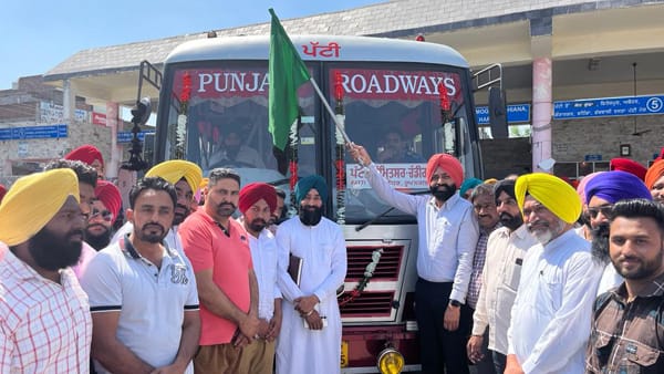 Punjab Roadways bus service started for the first time from Patti to Shimla