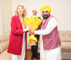AMBASSADOR OF NETHERLANDS CALL ON BHAGWANT SINGH MANN