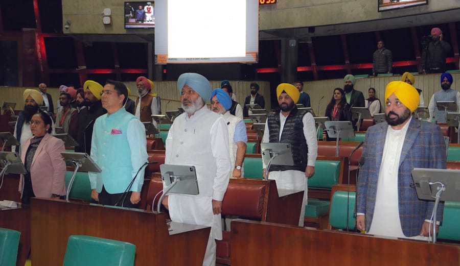 BHAGWANT MANN LEADS PUNJAB VIDHAN SABHA IN OBITUARY REFERENCES TO DEPARTED SOULS