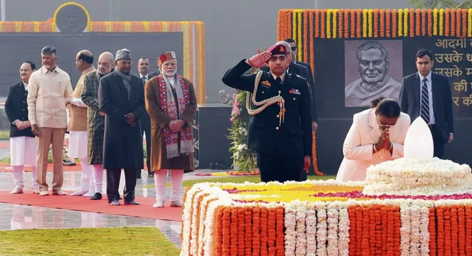 ਜਨਮ ਸ਼ਤਾਬਦੀ: ਮੁਰਮੂ ਤੇ ਮੋਦੀ ਵੱਲੋਂ ਵਾਜਪਾਈ ਨੂੰ ਸ਼ਰਧਾਂਜਲੀਆਂ