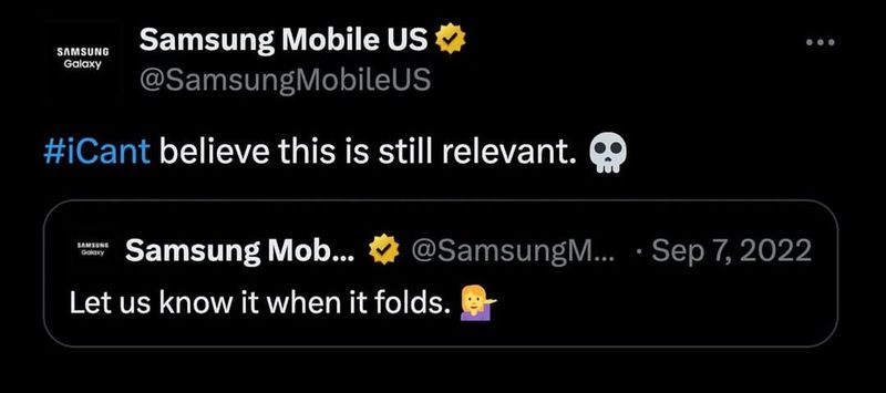 ਸੈਮਸੰਗ ਮੋਬਾਈਲ ਯੂ.ਐੱਸ. ਨੇ ਆਈਫੋਨ 17 ਦੀ ਰਿਲੀਜ਼ ’ਤੇ ਐੱਪਲ ਦਾ ਮਜ਼ਾਕ ਉਡਾਇਆ