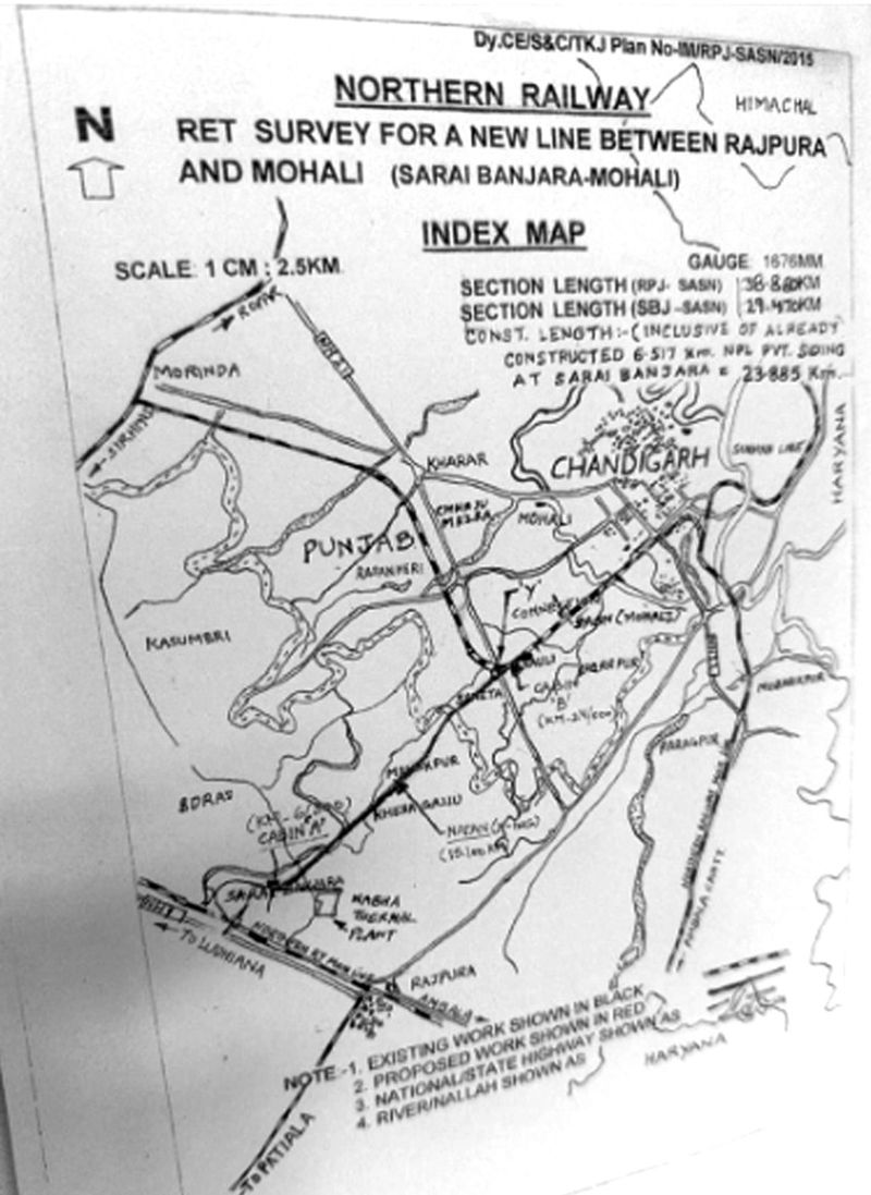 ਰਾਜਪੁਰਾ-ਮੋਹਾਲੀ ਰੇਲ ਪ੍ਰੋਜੈਕਟ: ਪੰਜਾਬ ਸਰਕਾਰ ਨੂੰ ਜ਼ਮੀਨ ਪ੍ਰਾਪਤੀ ਅਥਾਰਟੀ ਨਿਯੁਕਤ ਕਰਨ ਲਈ ਪੱਤਰ